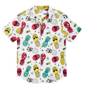 Epic Threads 2T White Pineapple Skull Top